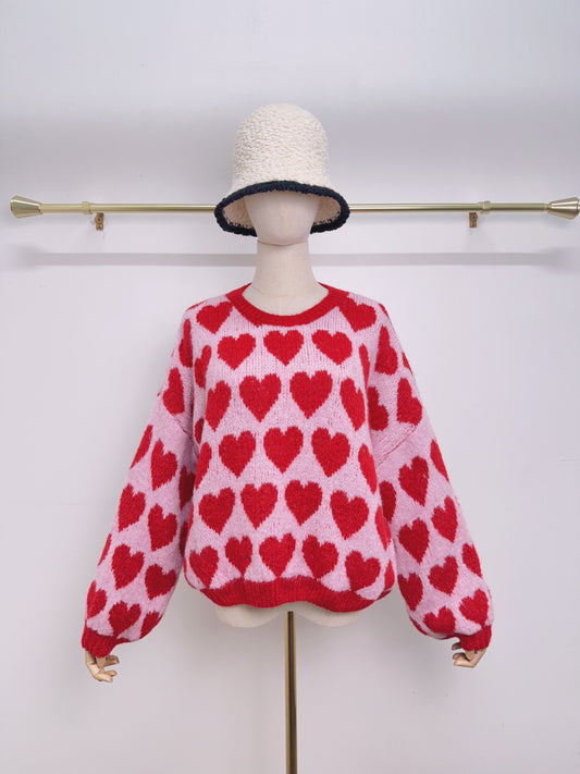 Strickpullover Herz