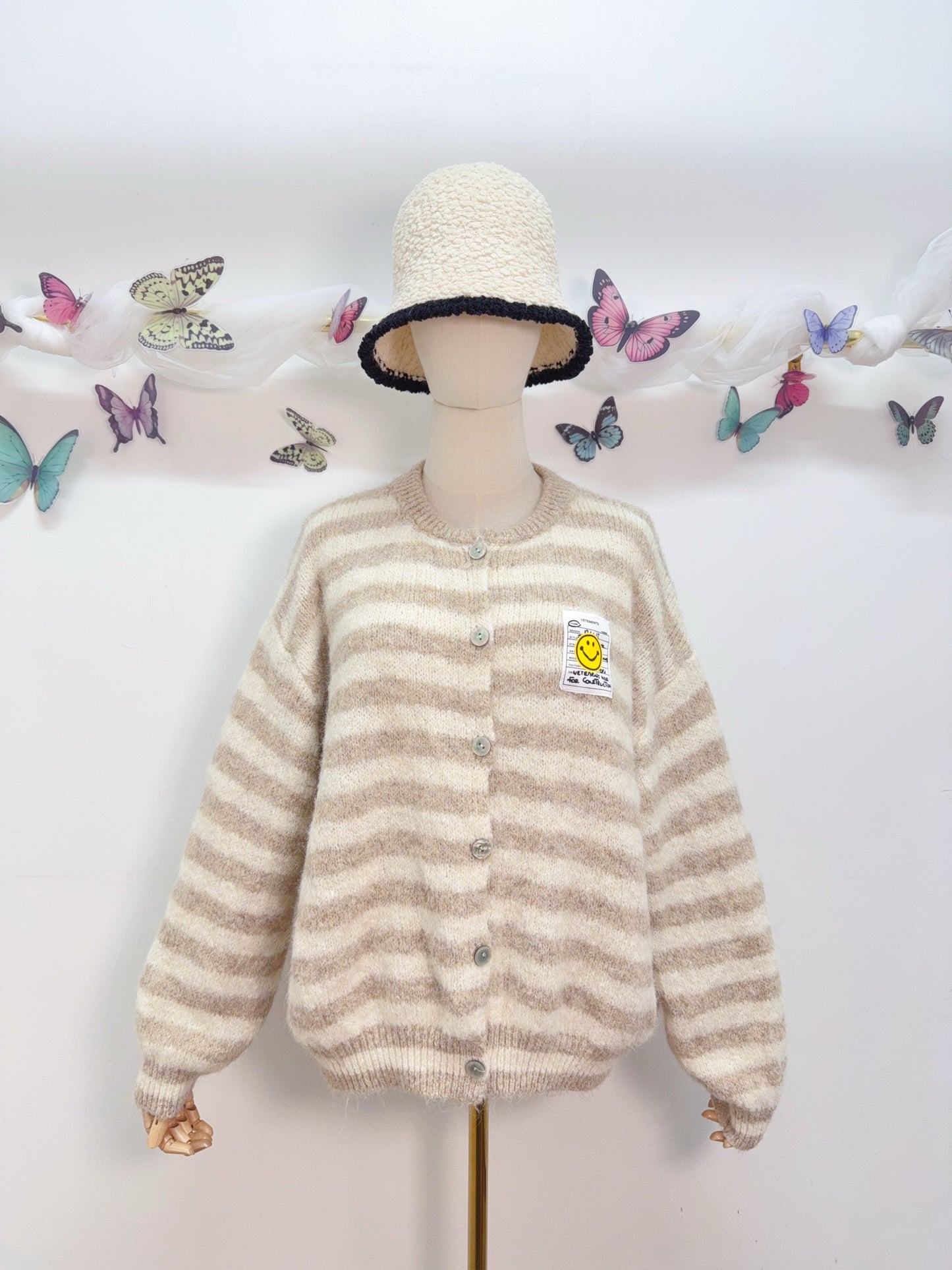 Smiley Cardigan Streifen