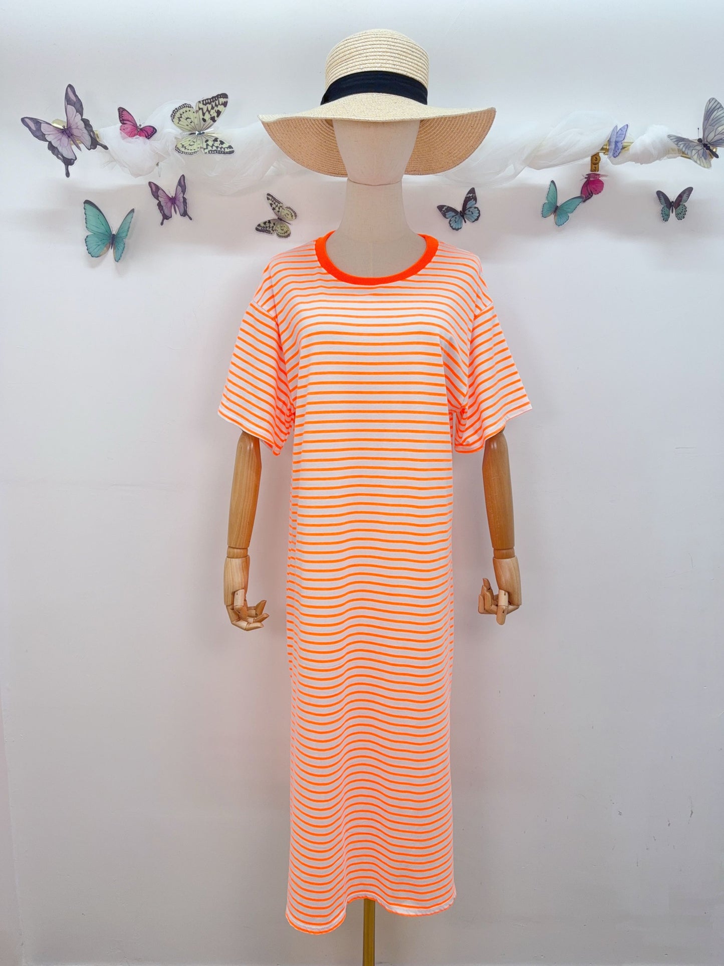 Kleid Sweat Gestreift
