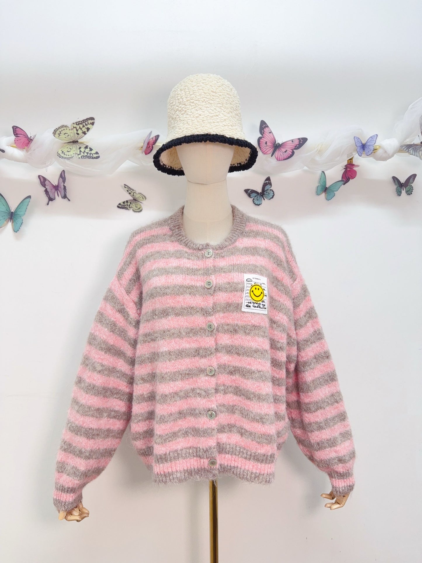 Smiley Cardigan Streifen