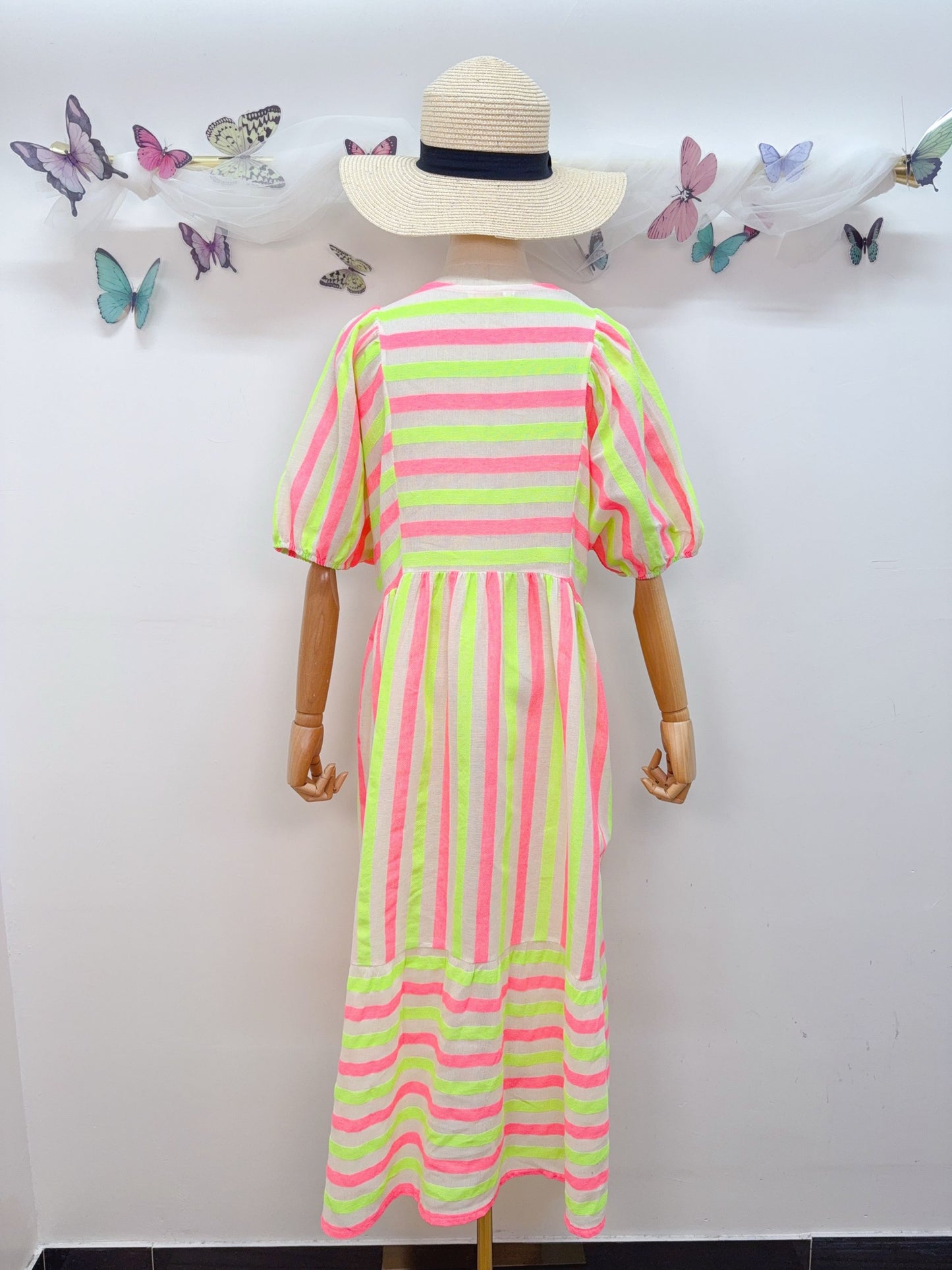 Baumwolle Kleid Streifen