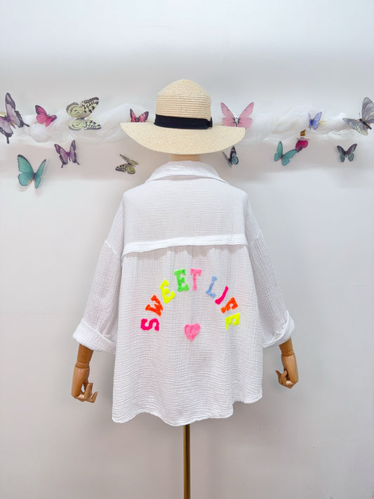 Musselin Bluse Sweet Life
