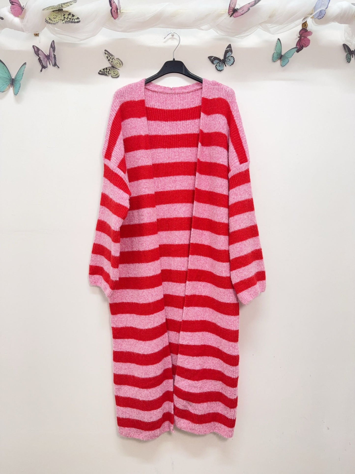 Cardigan Lang Gestreift