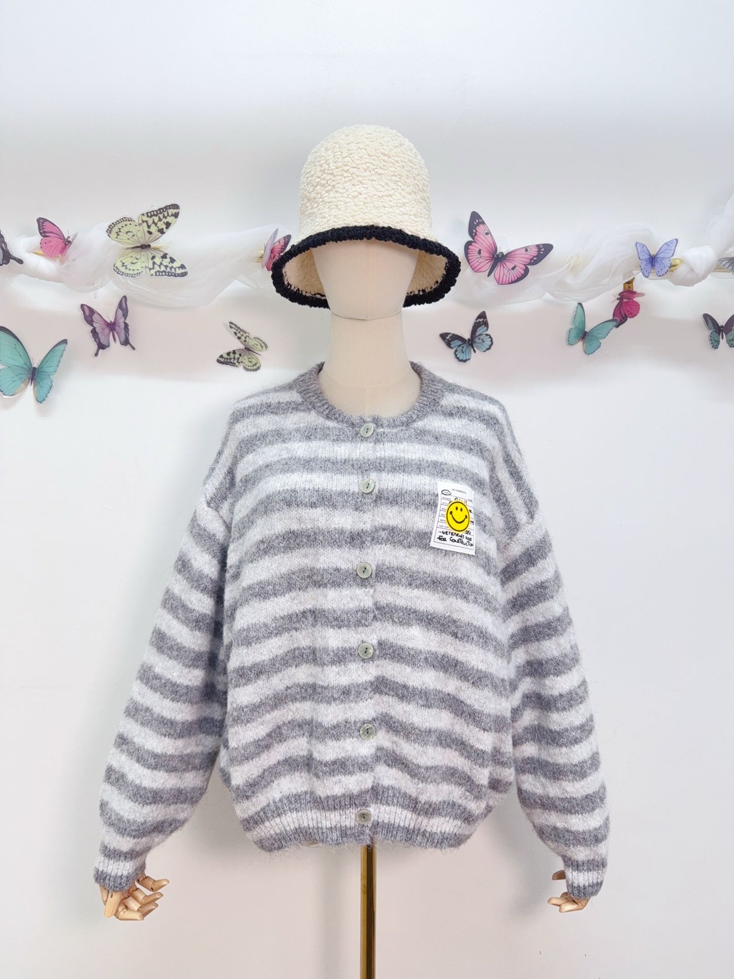 Smiley Cardigan Streifen