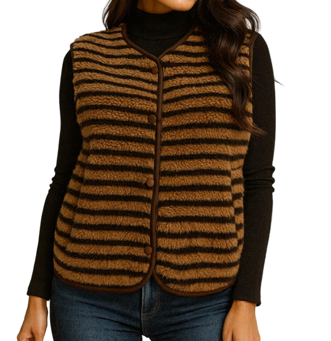 Teddy Weste Streifen