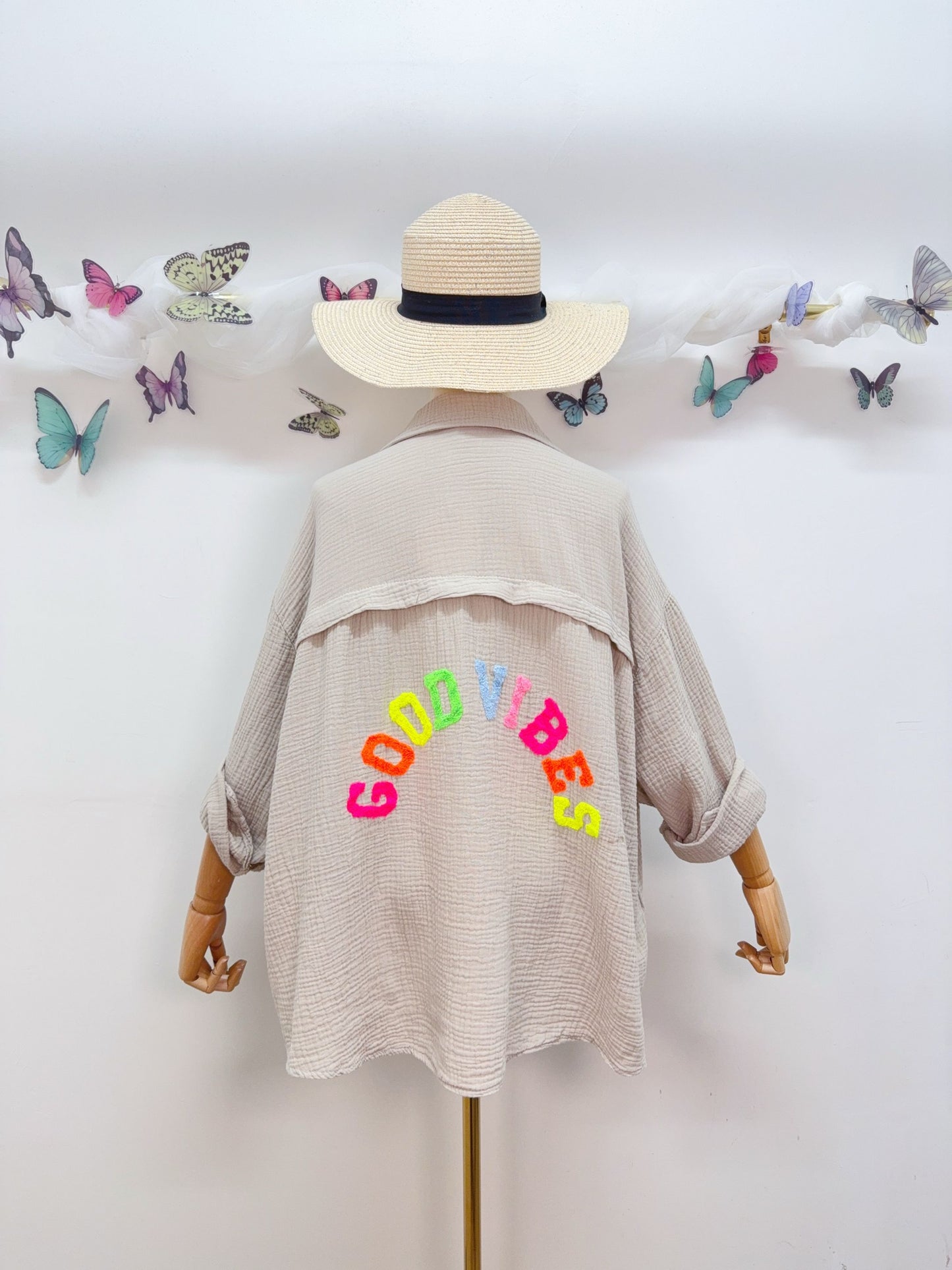 Musselin Bluse Good Vibes
