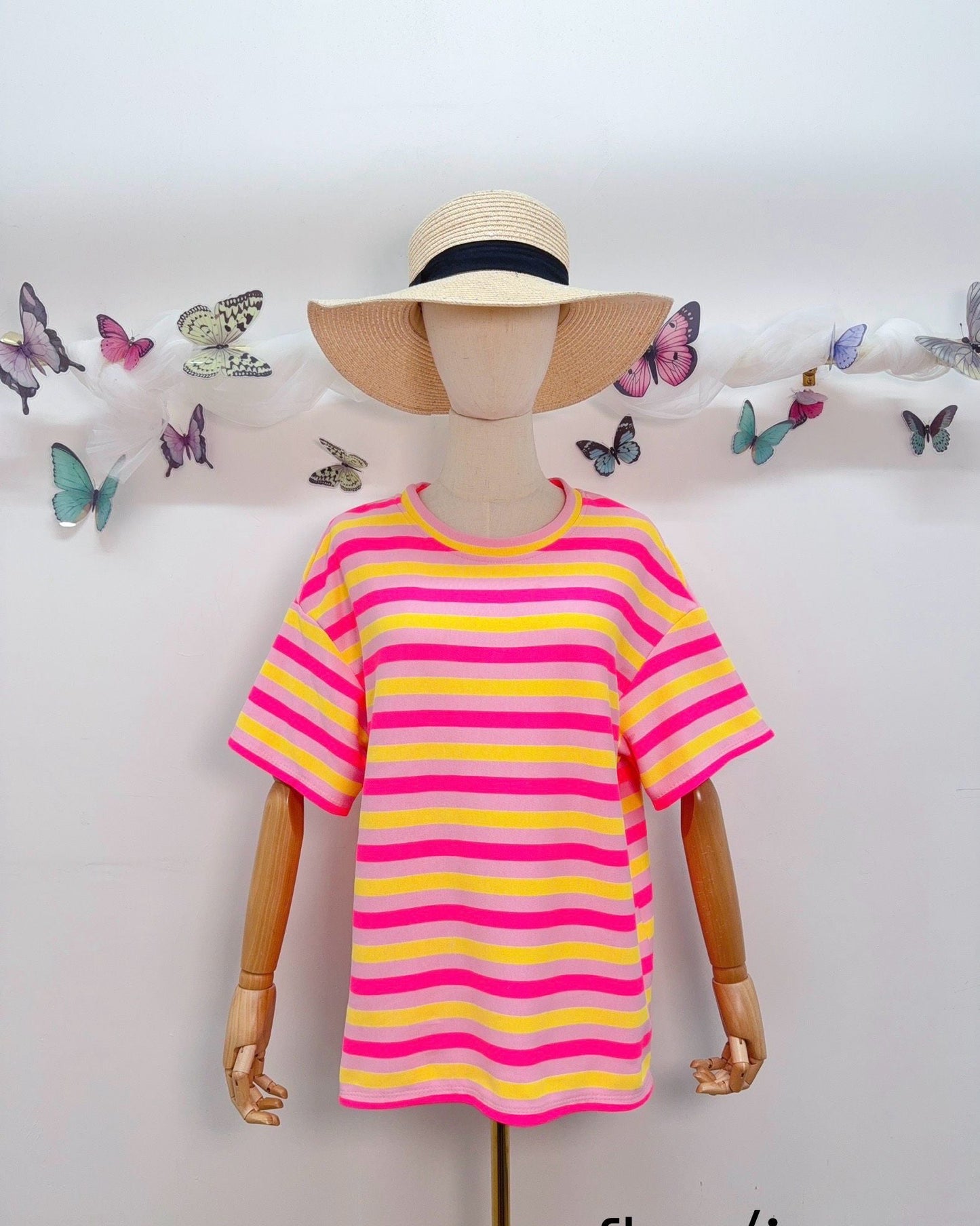 T-Shirt Streifen Pinky
