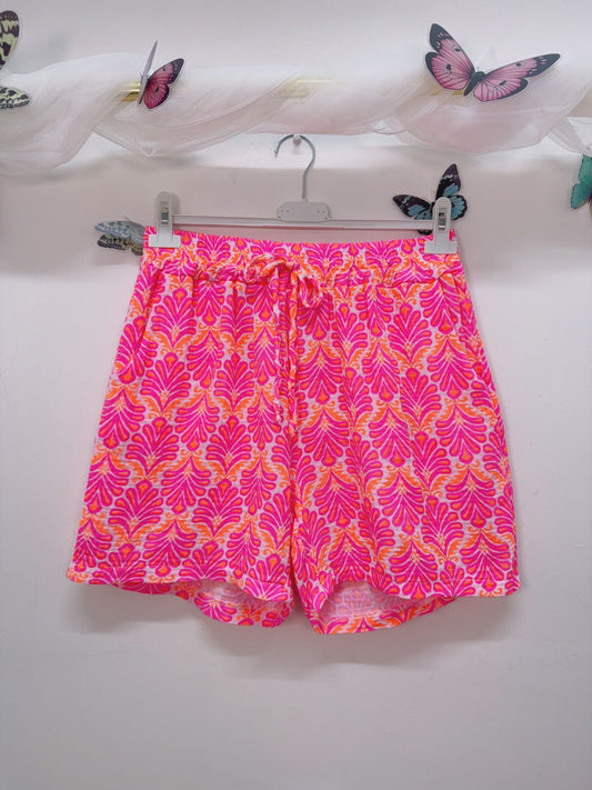 Musselin Shorts Neon Muster