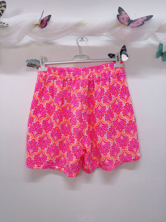 Musselin Shorts Neon Muster