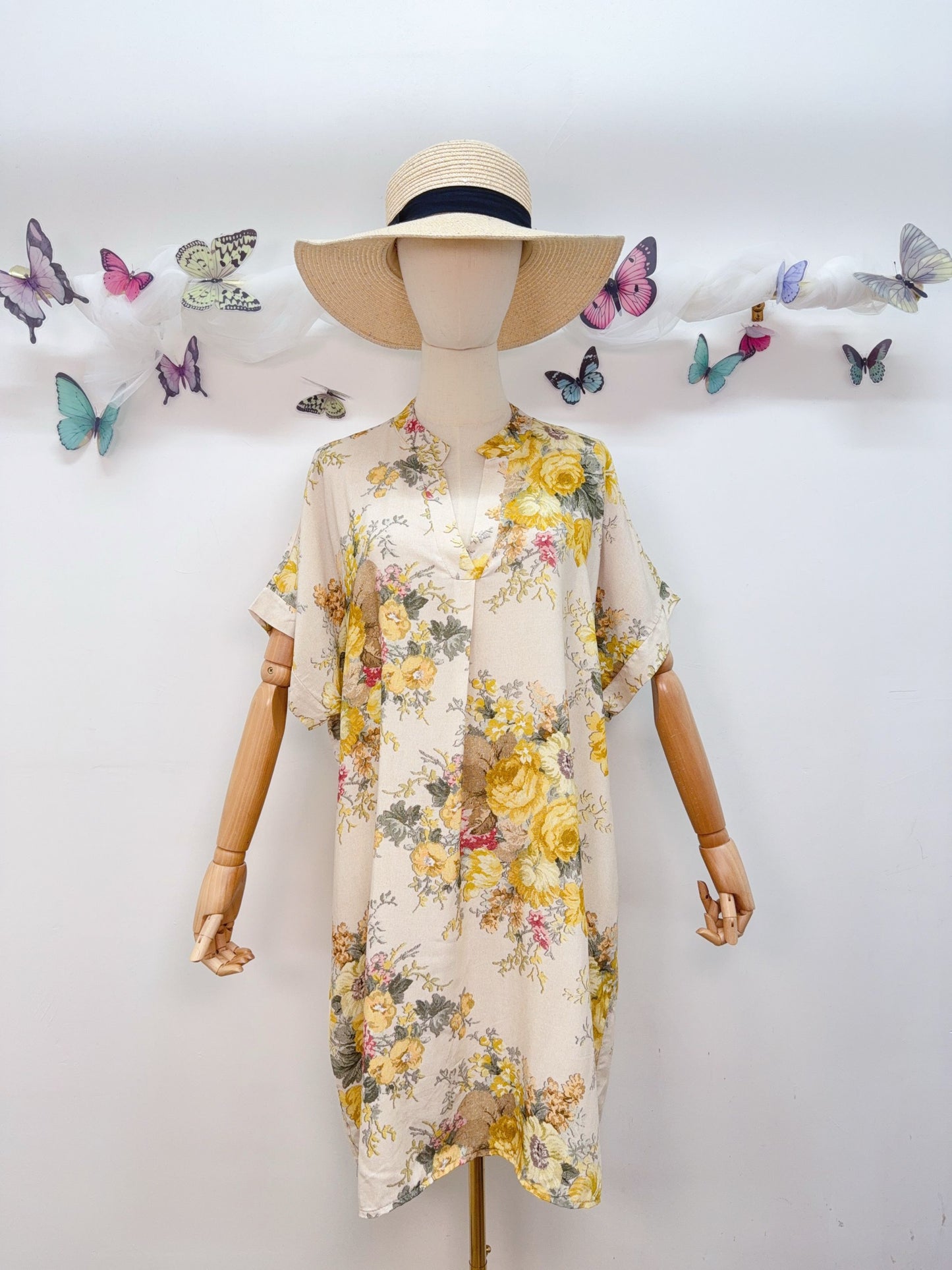 Kleid Blumen Viskose