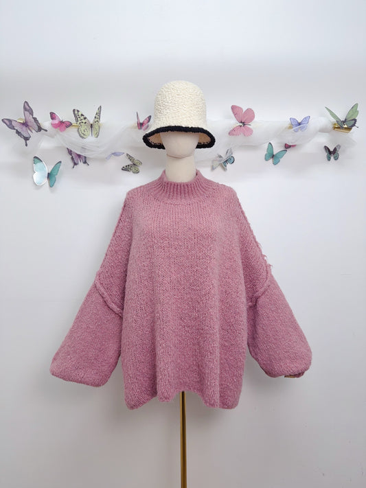 Oversize Boucle Strick Pullover