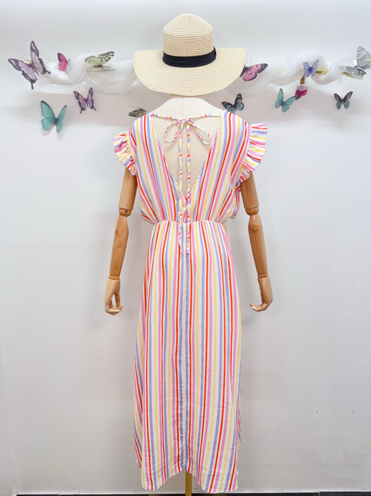 Sommerkleid Streifen Kurzarm