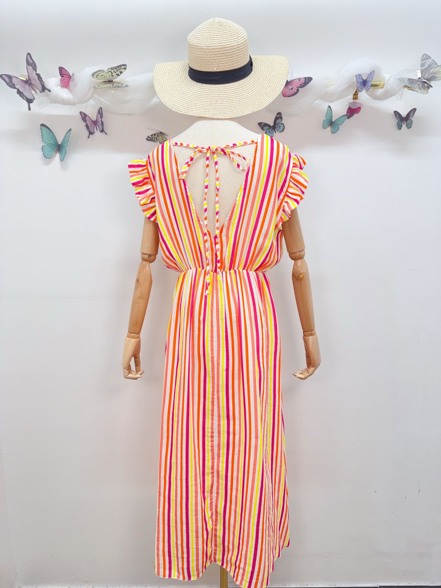 Sommerkleid Streifen Kurzarm