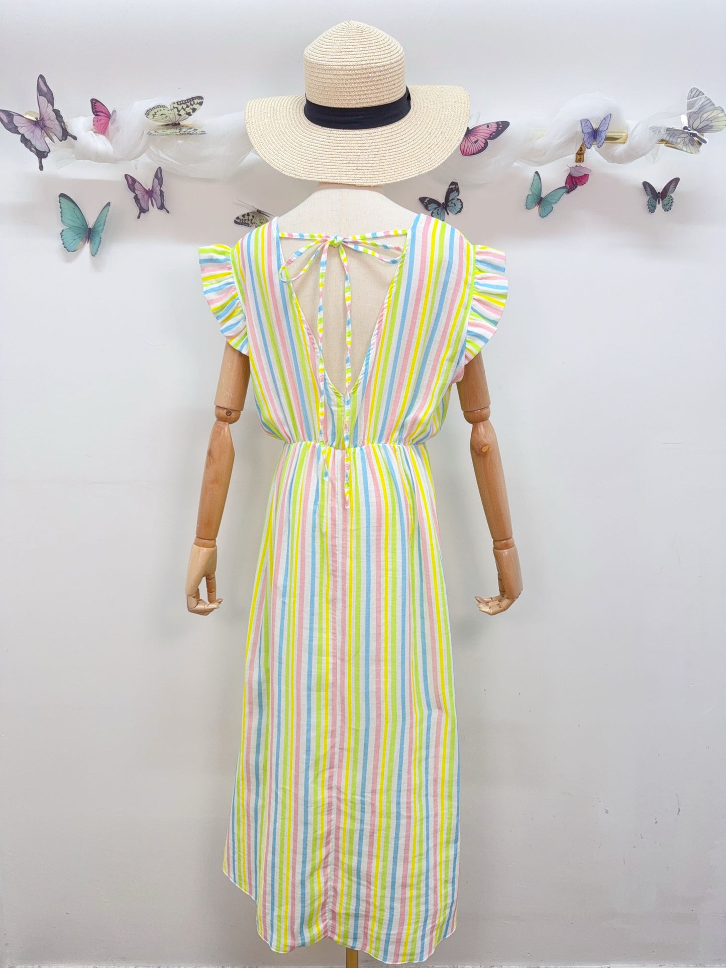Sommerkleid Streifen Kurzarm