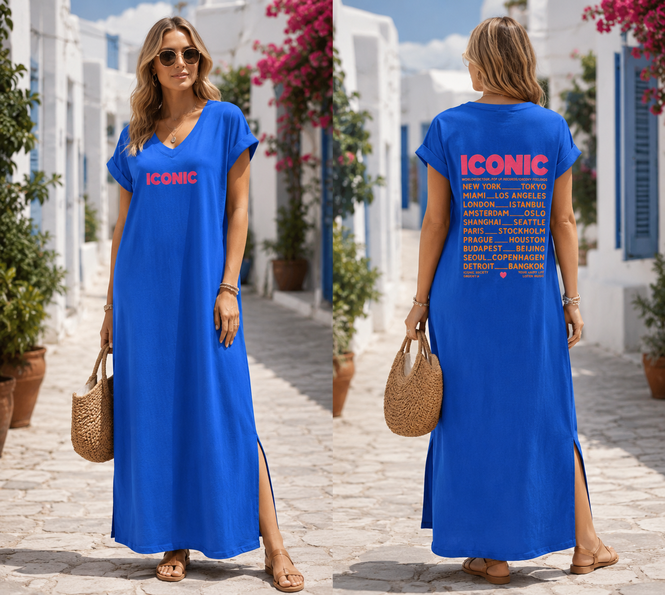Kleid Iconic Lang Pink