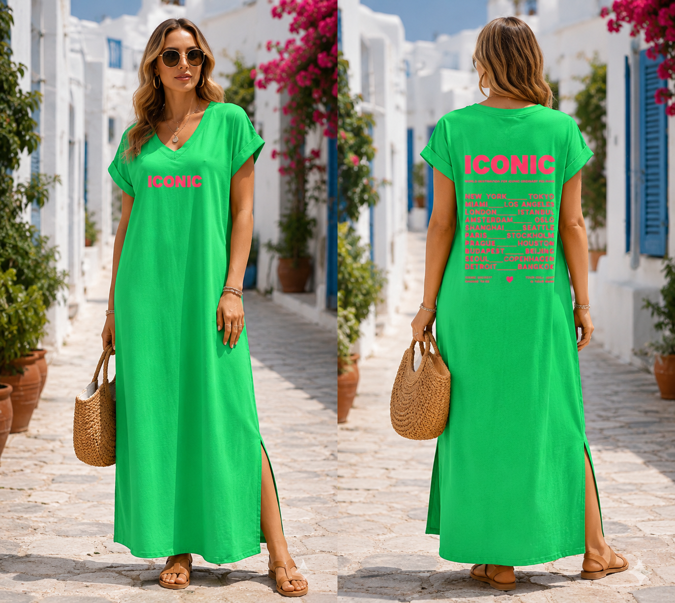 Kleid Iconic Lang Pink