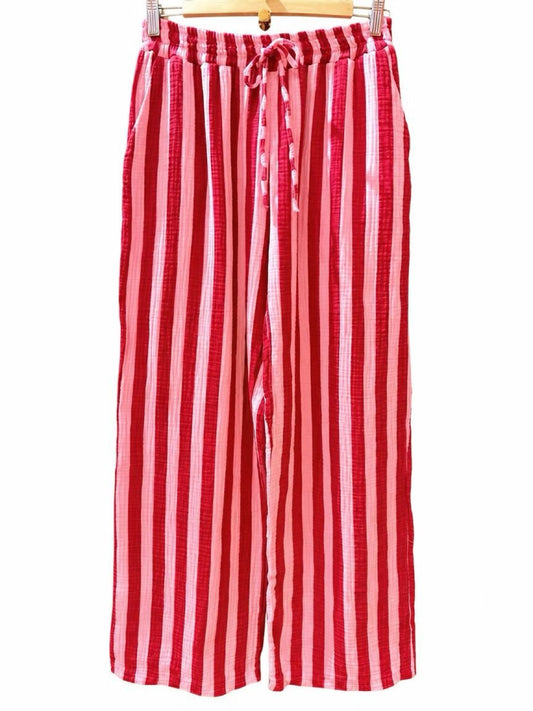 Musselin Hose Rosa Rot