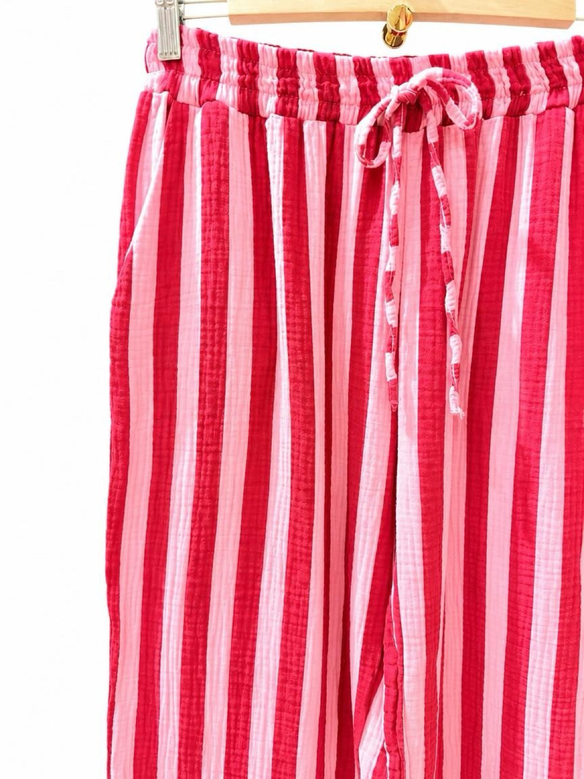 Musselin Hose Rosa Rot