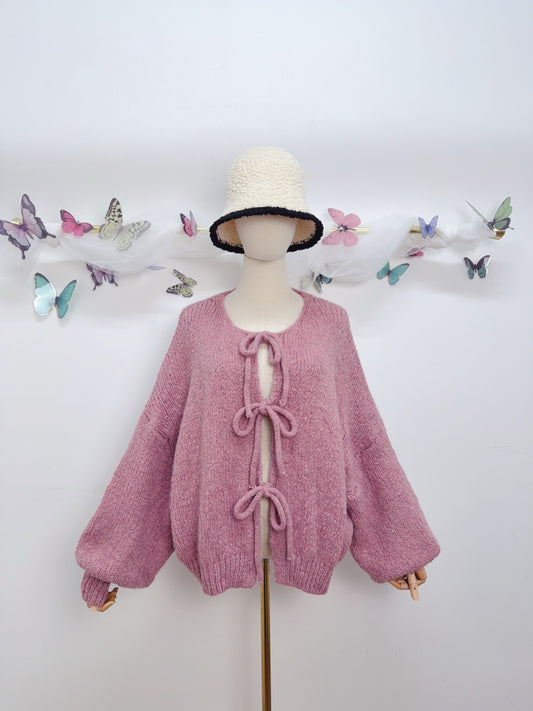 Strick Cardigan Schleifen