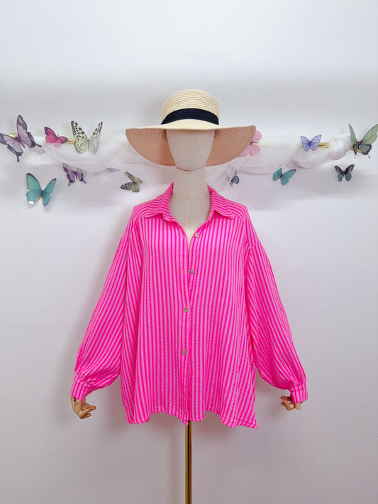 Musselin Bluse Streifen