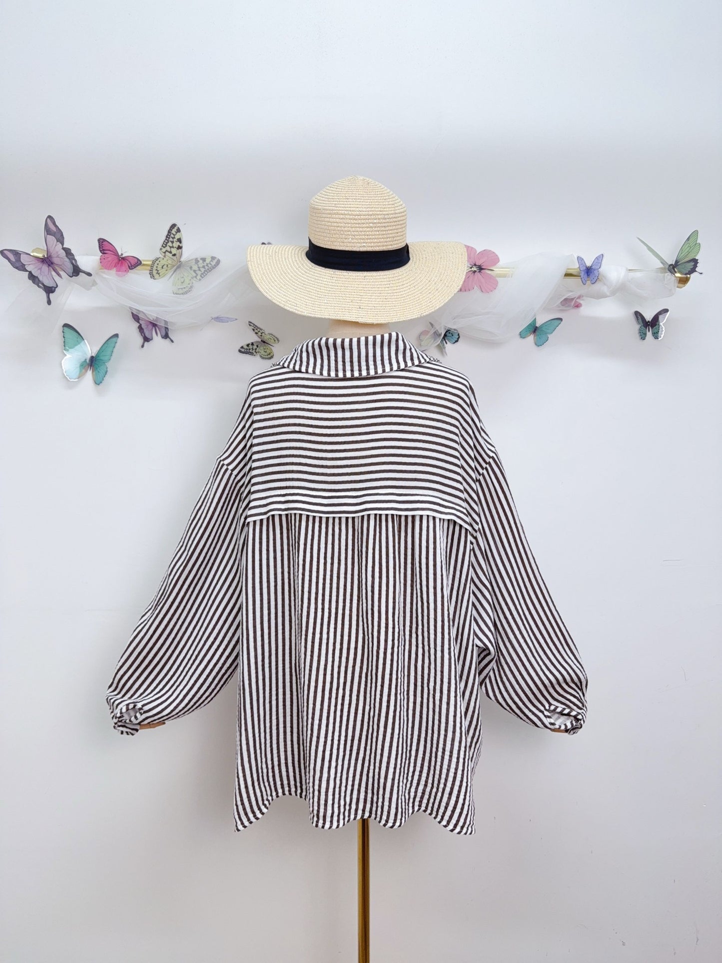 Musselin Bluse Streifen