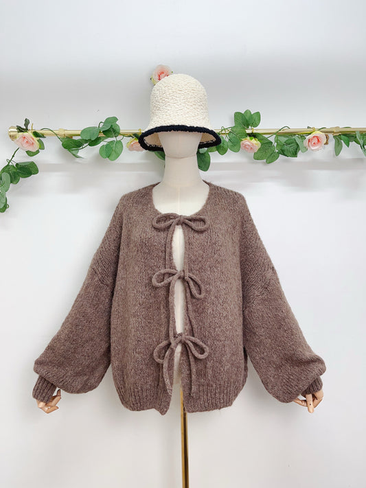 Strick Cardigan Schleifen