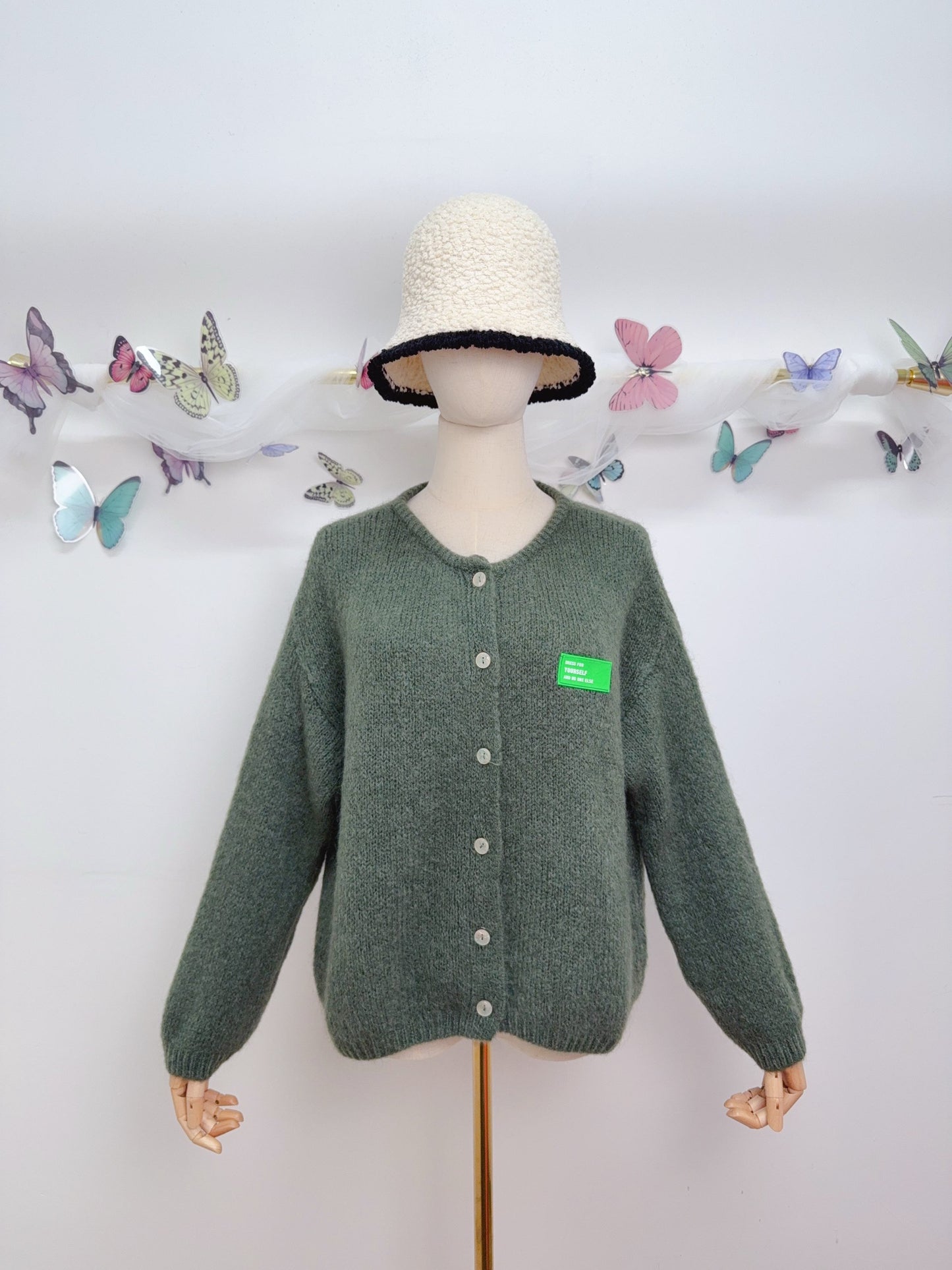 Mohair Strickjacke Patch