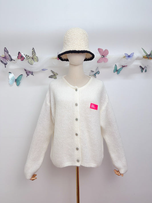 Mohair Strickjacke Patch
