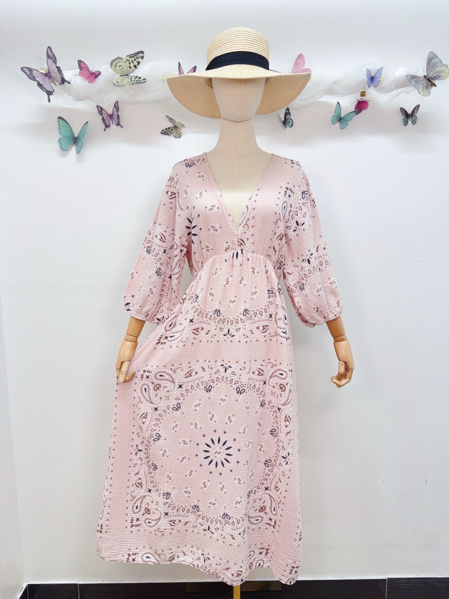 Musselin Kleid Muster