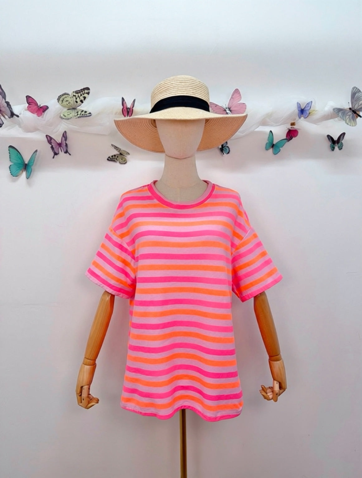 T-Shirt Streifen Pinky