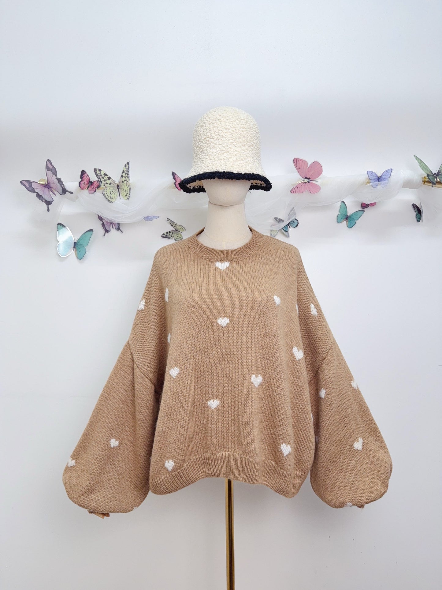 Strick Herz Pullover