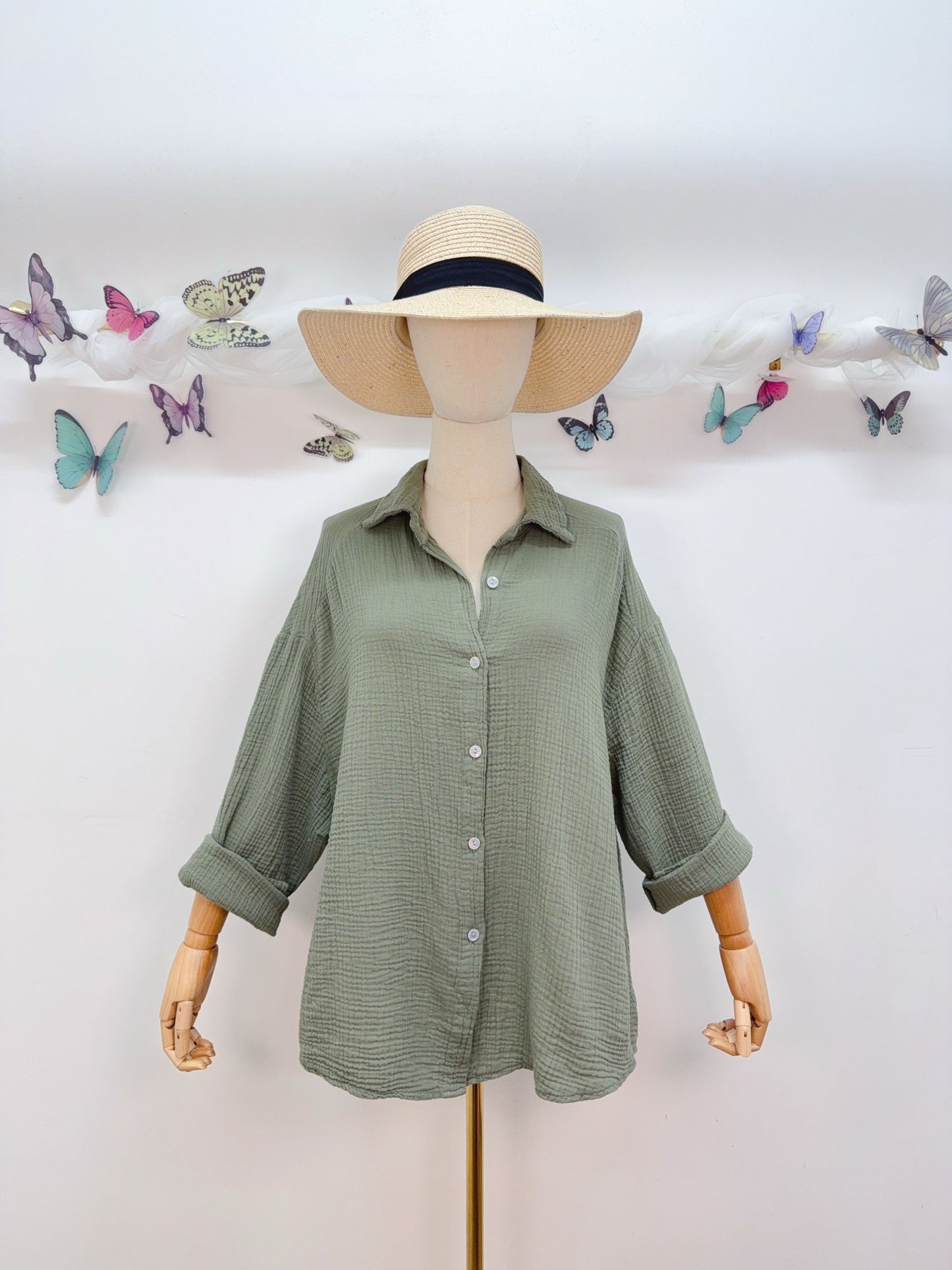 Musselin Bluse Good Vibes