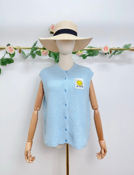 Kurzarm Smiley Patch Weste