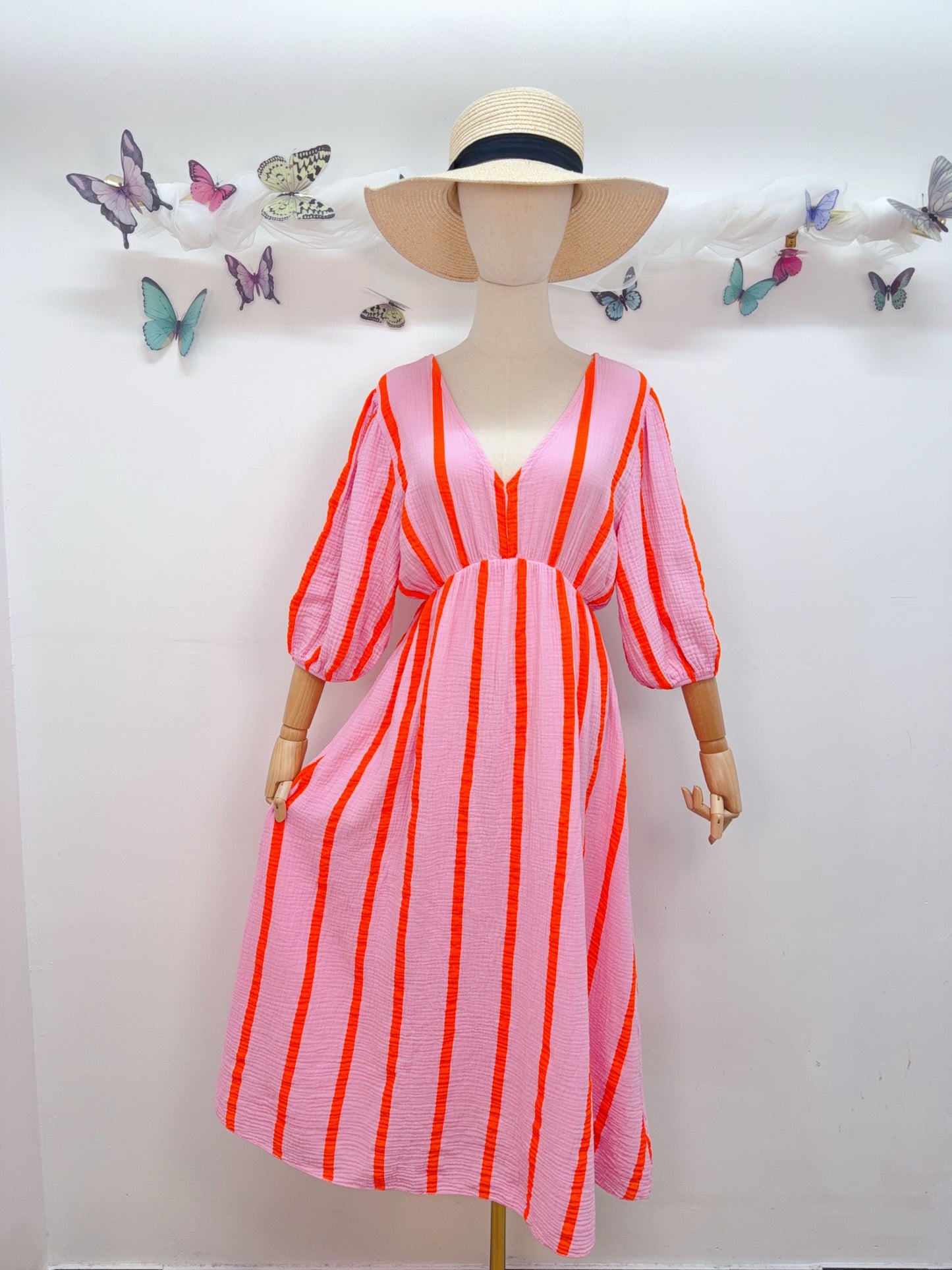 Musselin Kleid 3/4