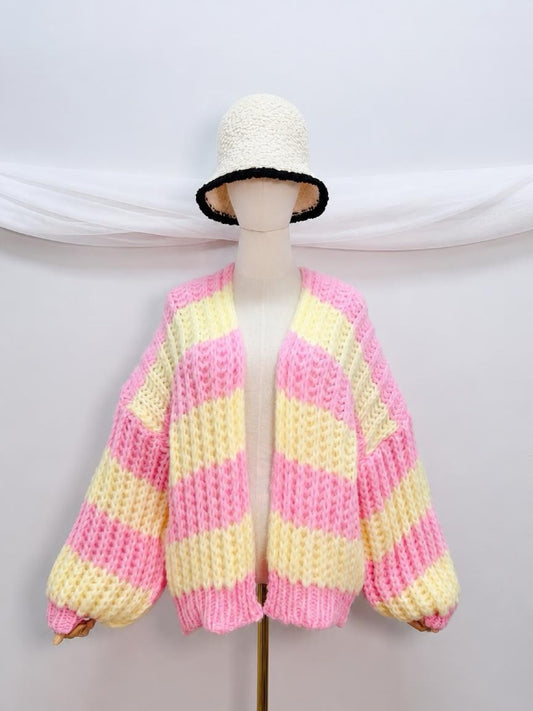 Cardigan Grobstrick Balken