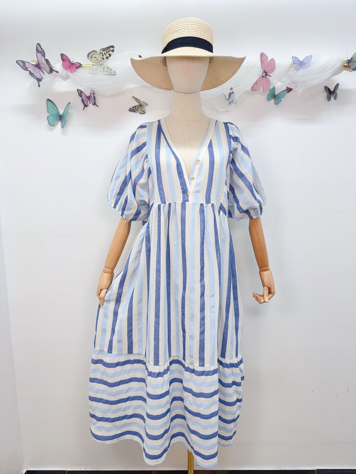 Baumwolle Kleid Streifen